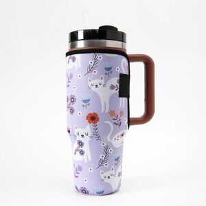 Lavender with Cats 40oz Tumbler Sleeve